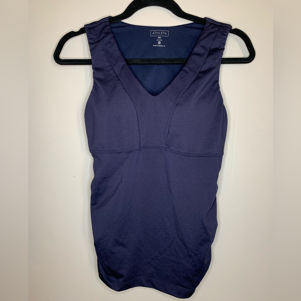Athleta Navy Blue Tankini Swim Top Size 36B